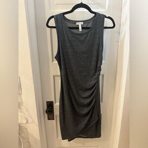 Leith Black Asymmetrical Sheath Dress Sleeveless